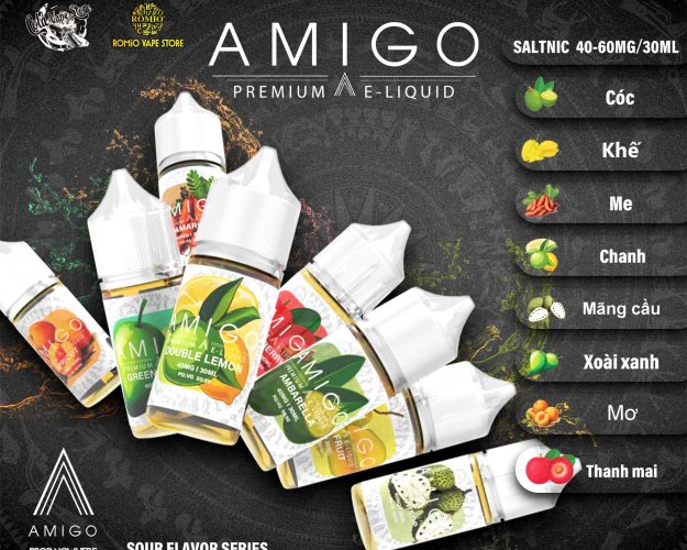 Amigo Saltnic 30ml - (Có 40mg và 60mg)