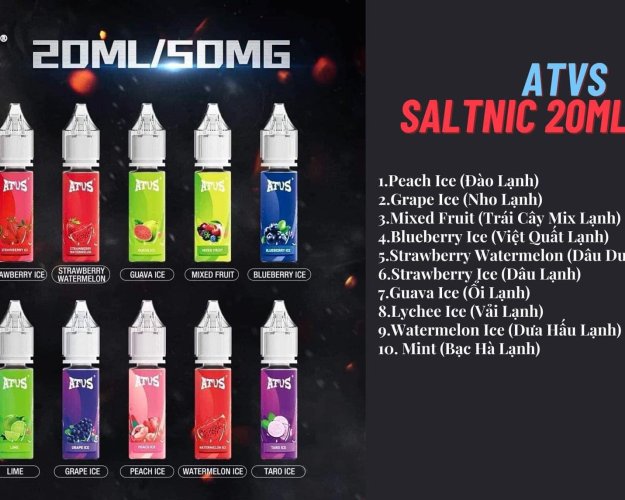 ATVS Saltnic 20ml 50mg