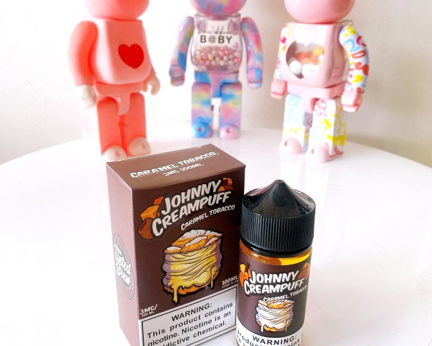 Johnny  CreamPuff Tobacco Caramel (Bánh Su Kem Xì Gà Caramel) 3mg 100ml