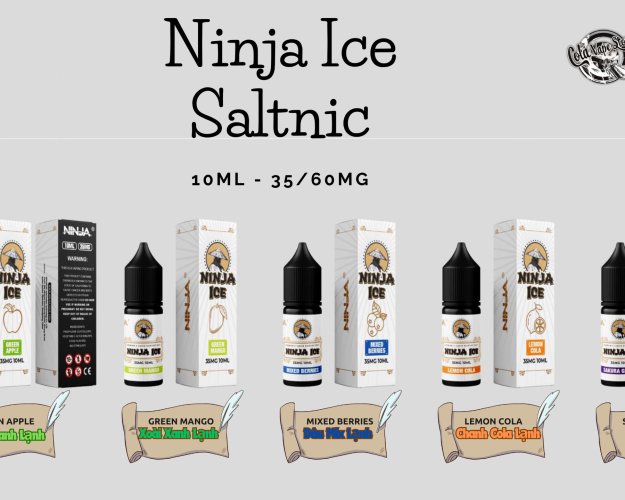 Ninja Ice Saltnic 10ml - Lẻ 90k (Pack 5 Chai 380k)