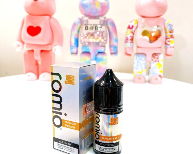 Romio Saltnic  New Mango Peach (Xoài Đào ) 30ml - 320k (Có 30mg và 50mg)